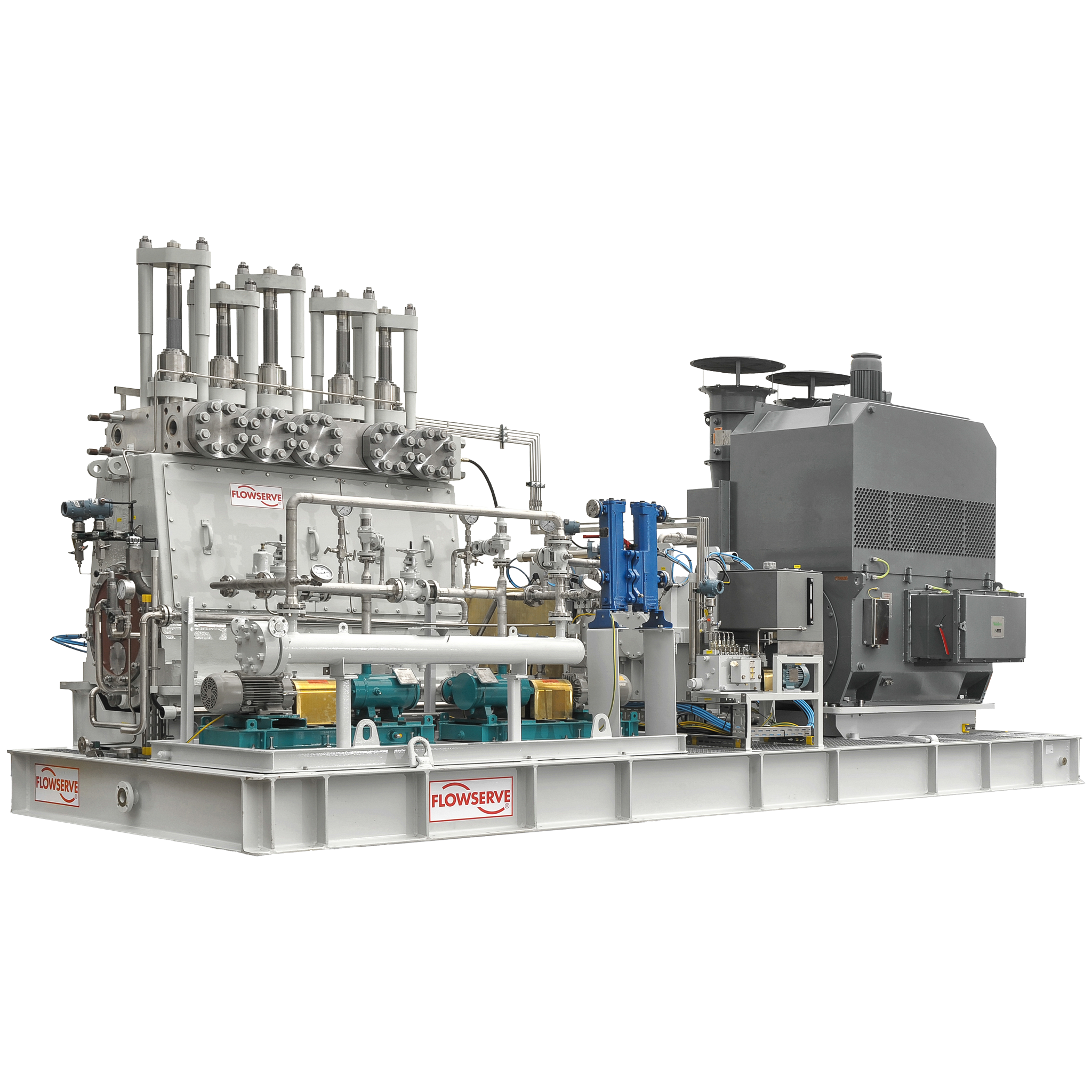 vertical, positive displacement, skid, recip