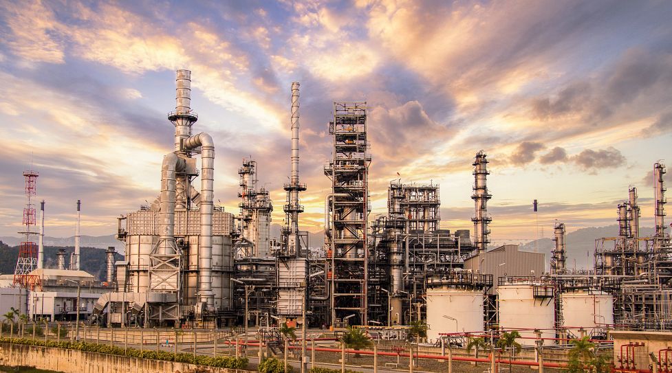 Fossil Heavy Industry Industrial plant Industrial rig Industry Overview Middle East Natural Gas Oil Drilling Platform Oil Pipes and Tanks Plant Oil Refining Equipment Oil and Gas Refinery Oil and Natural Gas Pipeline Oil industry Orange Light Saudi Arabia Twilight sky asia behind blue business chemical chemistry construction diesel energy engineering environment equipment factory fuel gas gasoline industry metal orange petrochemical petrol petroleum pipeline pollution production pump refinery steel…