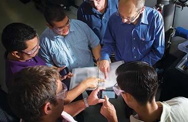 Group of people training