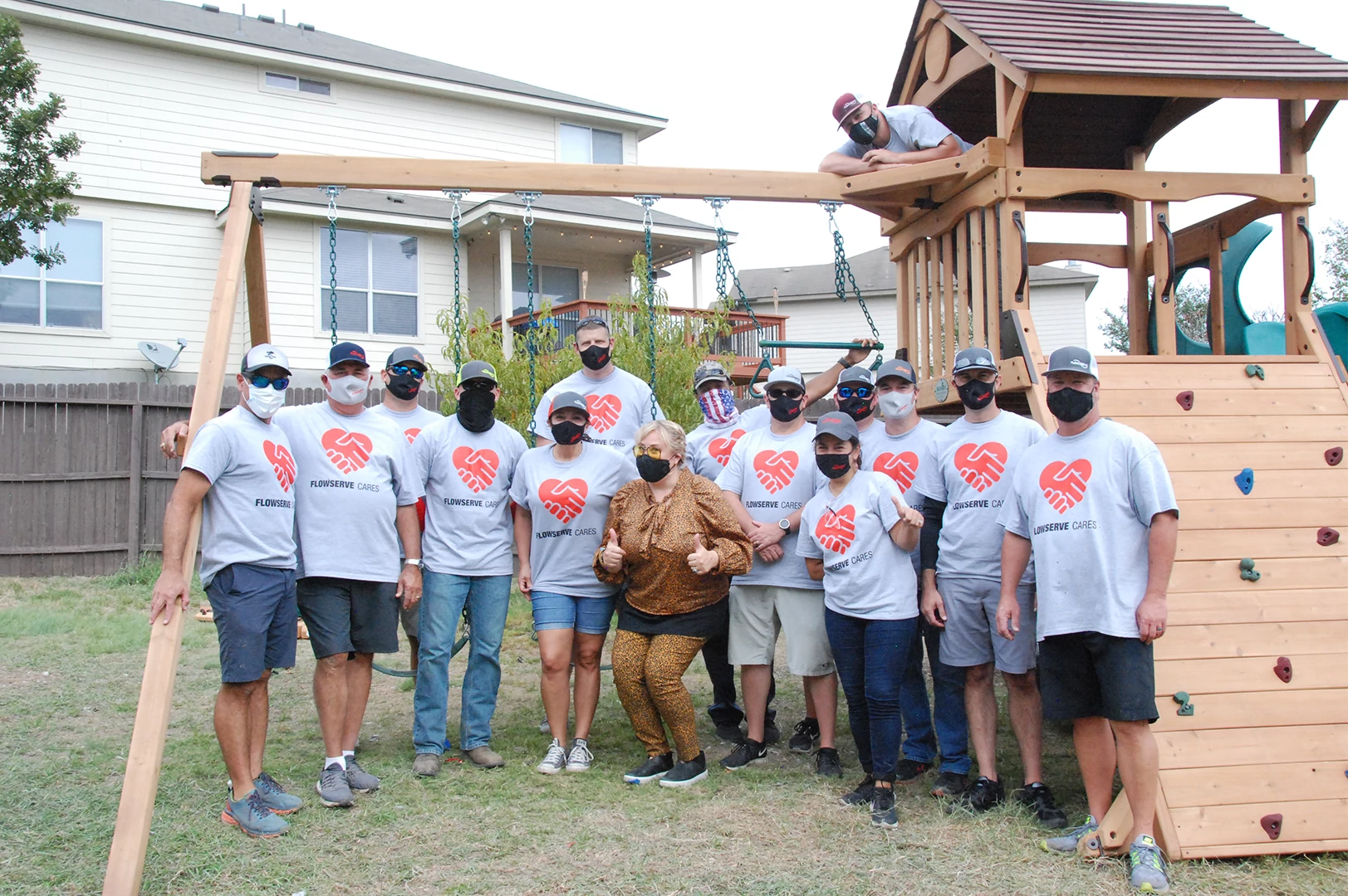 Flowserve Cares Military Makeover Group Image