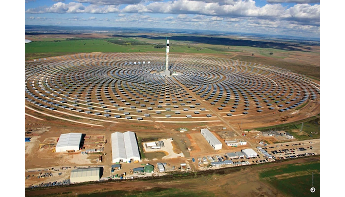 Gemasolar is a concentrated solar power plant with a molten salt heat storage system. It is located within the city limits of Fuentes de Andalucía in the province of Seville, Spain.