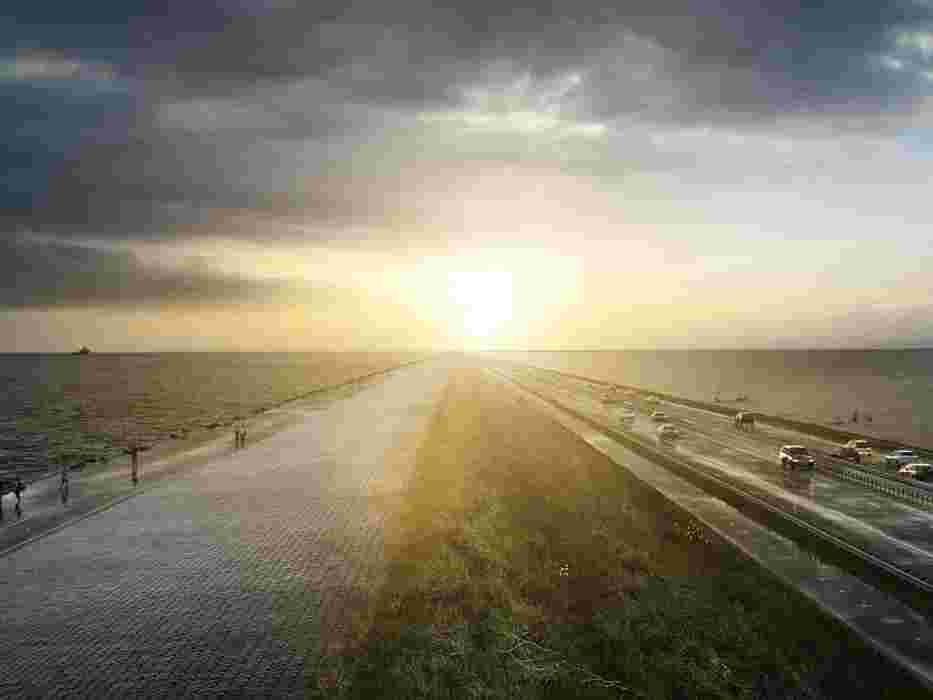 afsluitdijk-holland-roadway